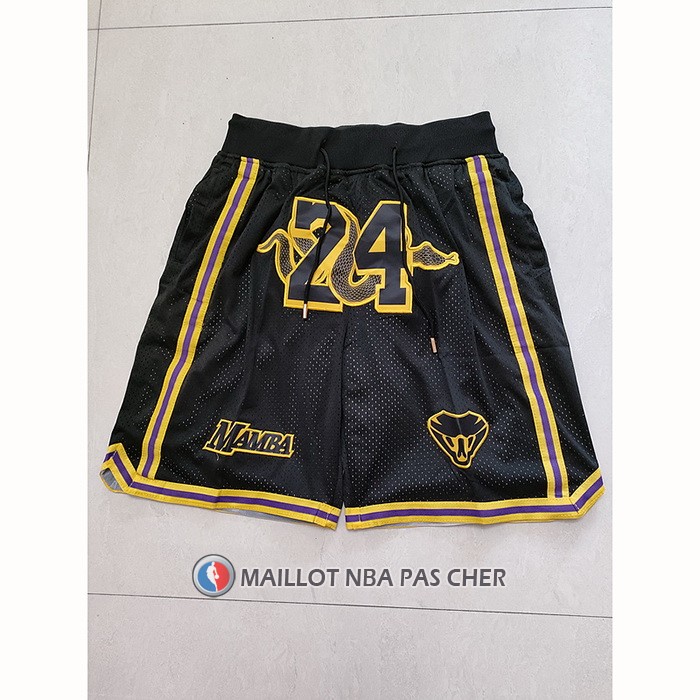 Short Los Angeles Lakers Kobe Bryant 24 Mamba Noir